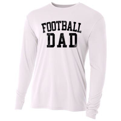 Football Dad Birthday Classic Bold Font Football Daddy Cooling Performance Long Sleeve Crew