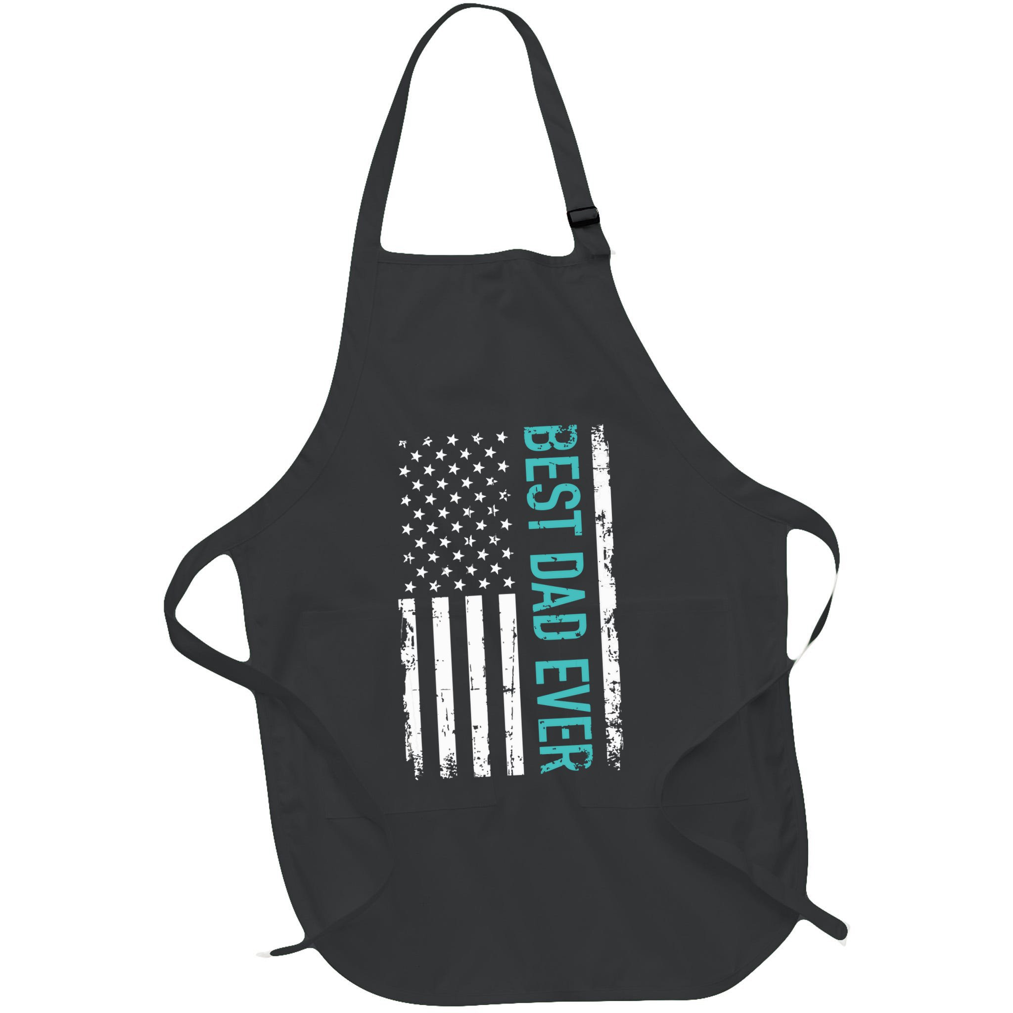 Fathers Day Best Dad Ever With US American Flag Apron