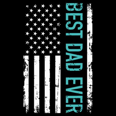 Fathers Day Best Dad Ever With US American Flag T-Shirt