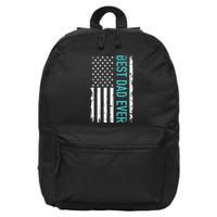 Fathers Day Best Dad Ever With US American Flag 16 in Basic Backpack