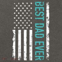 Fathers Day Best Dad Ever With US American Flag Cotton Canvas Backpack