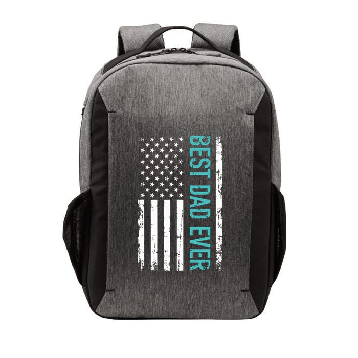 Fathers Day Best Dad Ever With US American Flag Vector Backpack