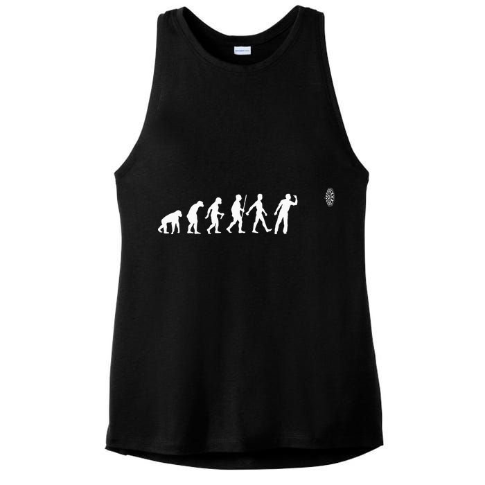 Funny Dart Bullseye Dartboard Team Players Ladies PosiCharge Tri-Blend Wicking Tank