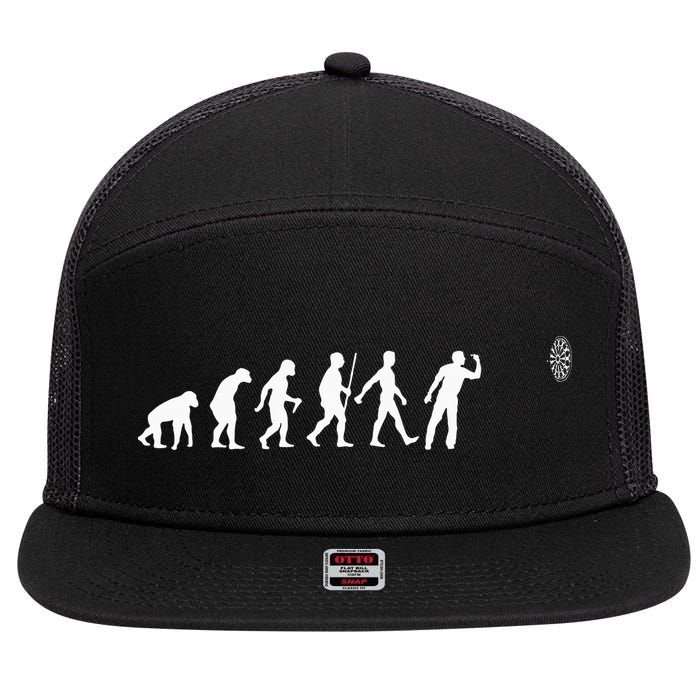 Funny Dart Bullseye Dartboard Team Players 7 Panel Mesh Trucker Snapback Hat
