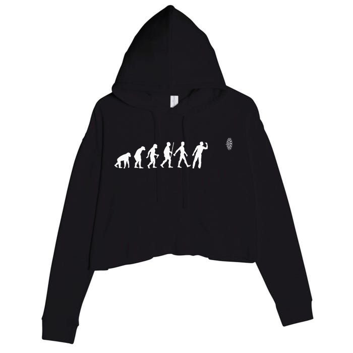 Funny Dart Bullseye Dartboard Team Players Crop Fleece Hoodie