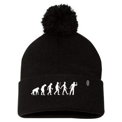 Funny Dart Bullseye Dartboard Team Players Pom Pom 12in Knit Beanie