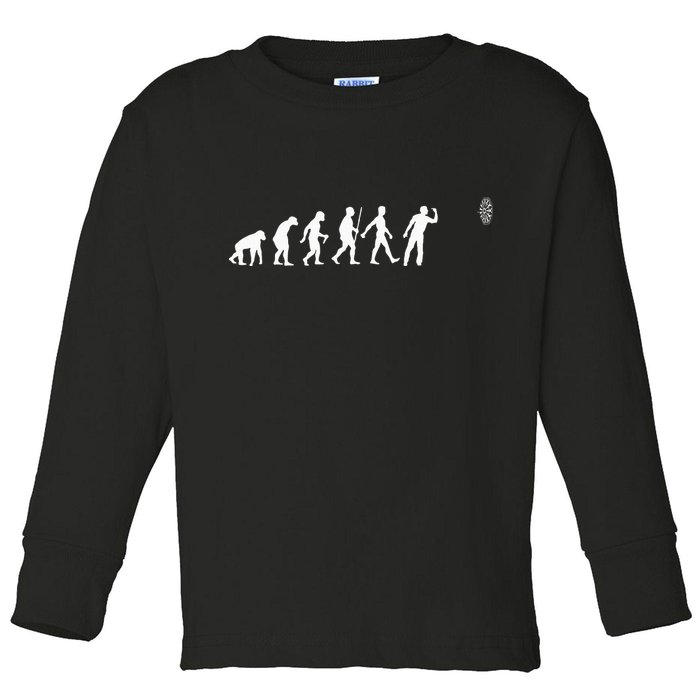 Funny Dart Bullseye Dartboard Team Players Toddler Long Sleeve Shirt