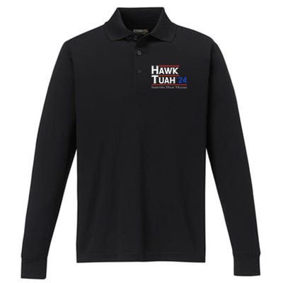 Funny Drinking Beer Team Make 4th Of July Great Again Performance Long Sleeve Polo