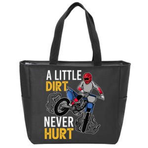 Funny Dirt Bike Design For Boys Girls Motorbike Racing Zip Tote Bag