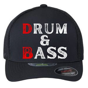 Funny Drum & Bass Rum & Ass Lovers Flexfit Unipanel Trucker Cap