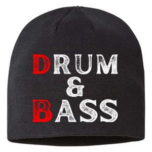 Funny Drum & Bass Rum & Ass Lovers Sustainable Beanie