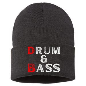 Funny Drum & Bass Rum & Ass Lovers Sustainable Knit Beanie