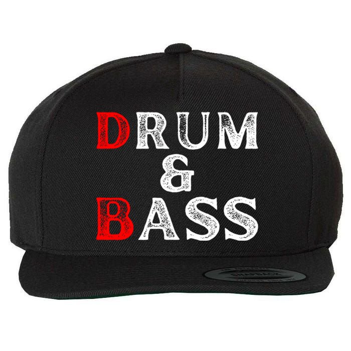 Funny Drum & Bass Rum & Ass Lovers Wool Snapback Cap