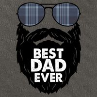Father's Day Best Dad Ever Funny Beard Glasses Gift For Father Cotton Canvas Backpack