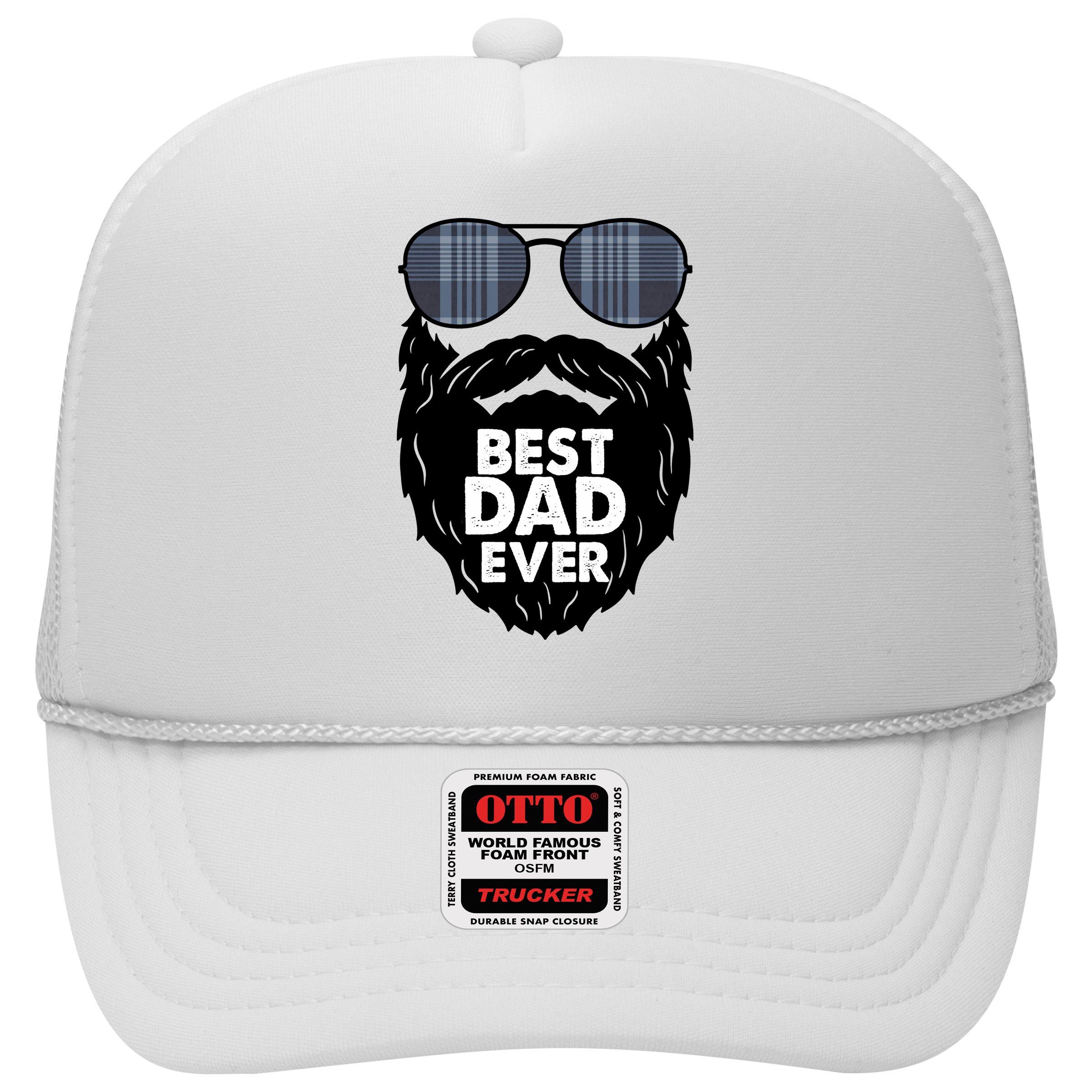 Father's Day Best Dad Ever Funny Beard Glasses Gift For Father Hat