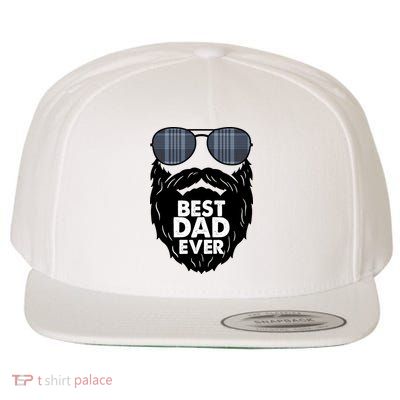 Father's Day Best Dad Ever Funny Beard Glasses Gift For Father Wool Snapback Cap