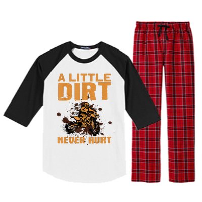 Funny Dirt Bike For Men Women Motocross Dirtbike Lover Raglan Sleeve Pajama Set