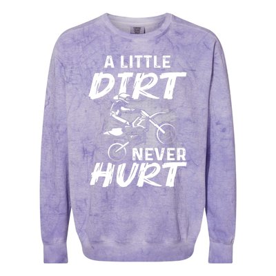 Funny Dirt Bike Gift For Boys Motorcycle Motocross Biker Colorblast Crewneck Sweatshirt