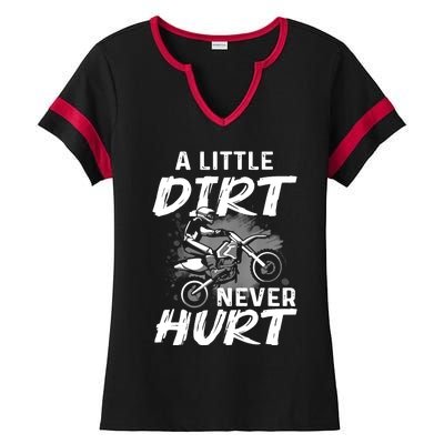 Funny Dirt Bike Gift For Boys Motorcycle Motocross Biker Ladies Halftime Notch Neck Tee