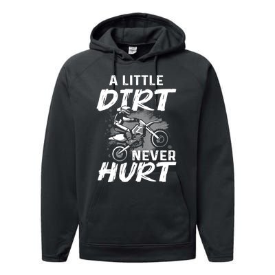 Funny Dirt Bike Gift For Boys Motorcycle Motocross Biker Performance Fleece Hoodie