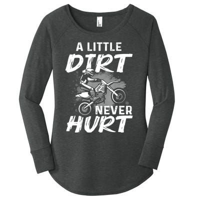 Funny Dirt Bike Gift For Boys Motorcycle Motocross Biker Women's Perfect Tri Tunic Long Sleeve Shirt