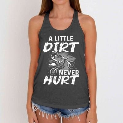 Funny Dirt Bike Gift For Boys Motorcycle Motocross Biker Women's Knotted Racerback Tank