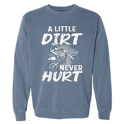 Funny Dirt Bike Gift For Boys Motorcycle Motocross Biker Garment-Dyed Sweatshirt