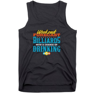 Father's Day Billiards With A Chance Of Drinking Gift For Dad Tank Top