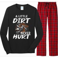 Funny Dirt Bike Gift For Boys Motorcycle Motocross Biker Long Sleeve Pajama Set