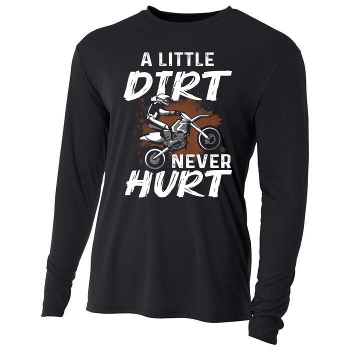 Funny Dirt Bike Gift For Boys Motorcycle Motocross Biker Cooling Performance Long Sleeve Crew