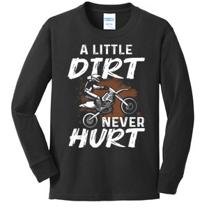 Funny Dirt Bike Gift For Boys Motorcycle Motocross Biker Kids Long Sleeve Shirt