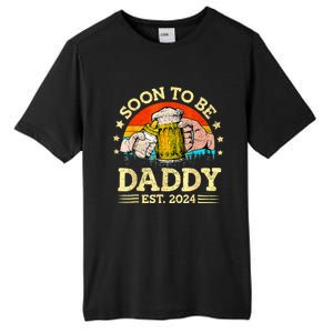 FatherS Day Beer Soon To Be Daddy 2024 First Tall Fusion ChromaSoft Performance T-Shirt