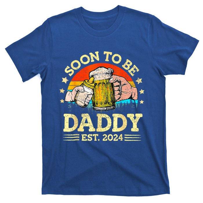 FatherS Day Beer Soon To Be Daddy 2024 First T-Shirt