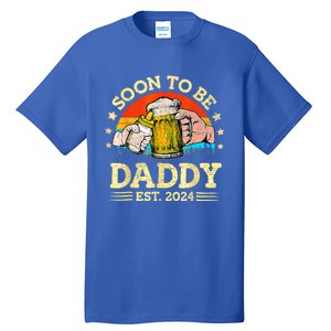 FatherS Day Beer Soon To Be Daddy 2024 First Tall T-Shirt