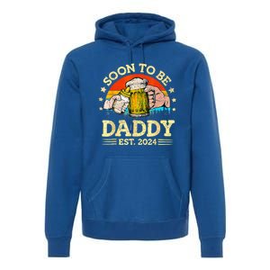 FatherS Day Beer Soon To Be Daddy 2024 First Premium Hoodie