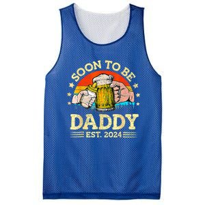 FatherS Day Beer Soon To Be Daddy 2024 First Mesh Reversible Basketball Jersey Tank