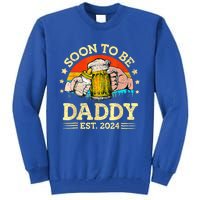 FatherS Day Beer Soon To Be Daddy 2024 First Tall Sweatshirt