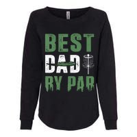 Fathers Day Best Cat Dad By Par Cheer Dad Womens California Wash Sweatshirt