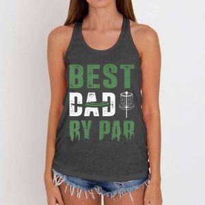 Fathers Day Best Cat Dad By Par Cheer Dad Women's Knotted Racerback Tank