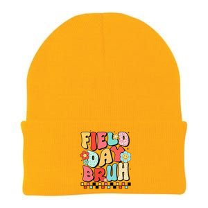 Field Day Bruh Groovy Funny Saying Field Day 2024 Teacher Knit Cap Winter Beanie