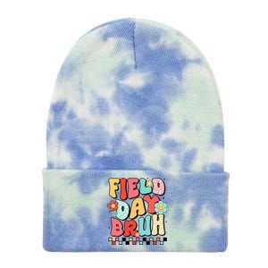 Field Day Bruh Groovy Funny Saying Field Day 2024 Teacher Tie Dye 12in Knit Beanie