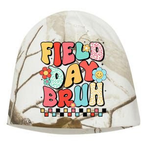 Field Day Bruh Groovy Funny Saying Field Day 2024 Teacher Kati - Camo Knit Beanie