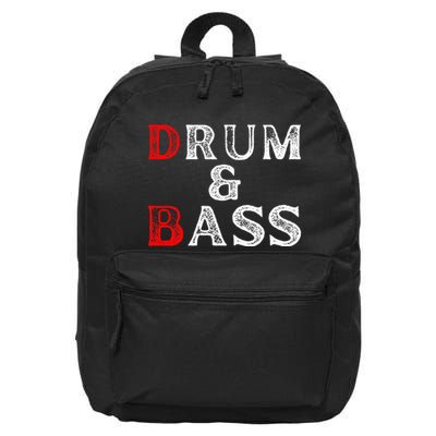 Funny Drum & Bass Rum & Ass Lovers 16 in Basic Backpack