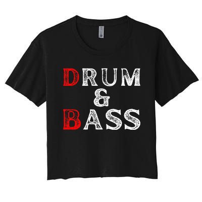 Funny Drum & Bass Rum & Ass Lovers Women's Crop Top Tee