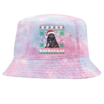 Funny Dog Black Pug Ugly Christmas Gift Tie-Dyed Bucket Hat