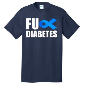 Fuck Diabetes Blue Ribbon Awareness Tall T-Shirt