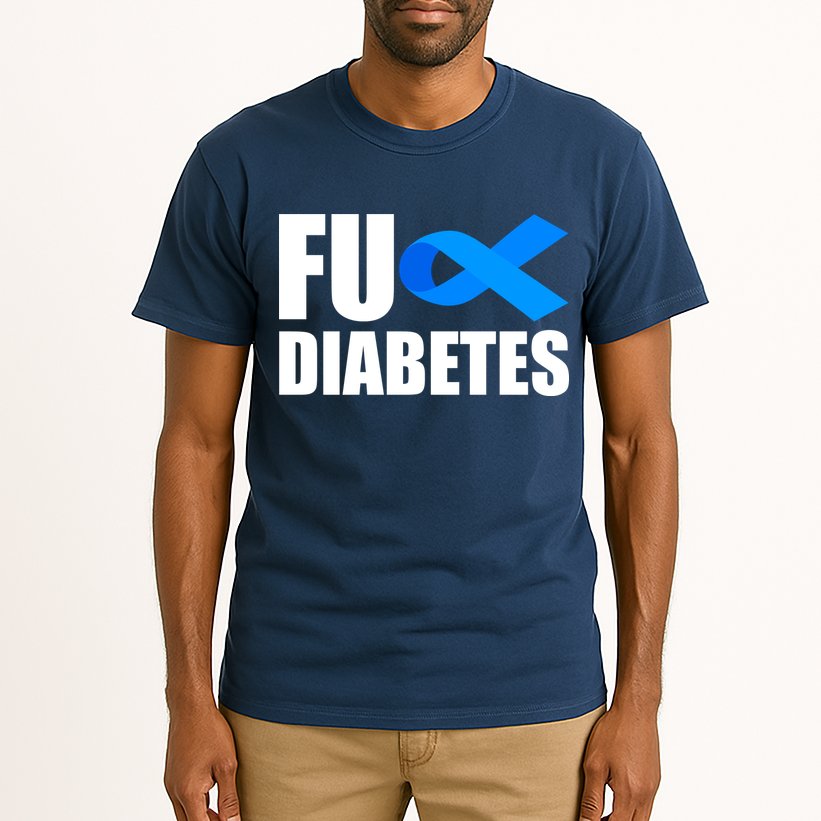 Fuck Diabetes Blue Ribbon Awareness Tall T-Shirt