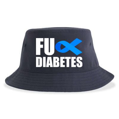 Fuck Diabetes Blue Ribbon Awareness Sustainable Bucket Hat