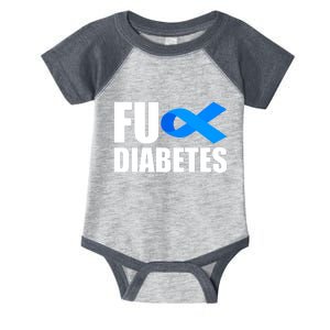 Fuck Diabetes Blue Ribbon Awareness Infant Baby Jersey Bodysuit