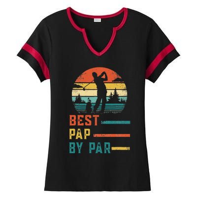 Fathers Day Best Pap By Par Golf Gifts For Dad Grandpa Ladies Halftime Notch Neck Tee